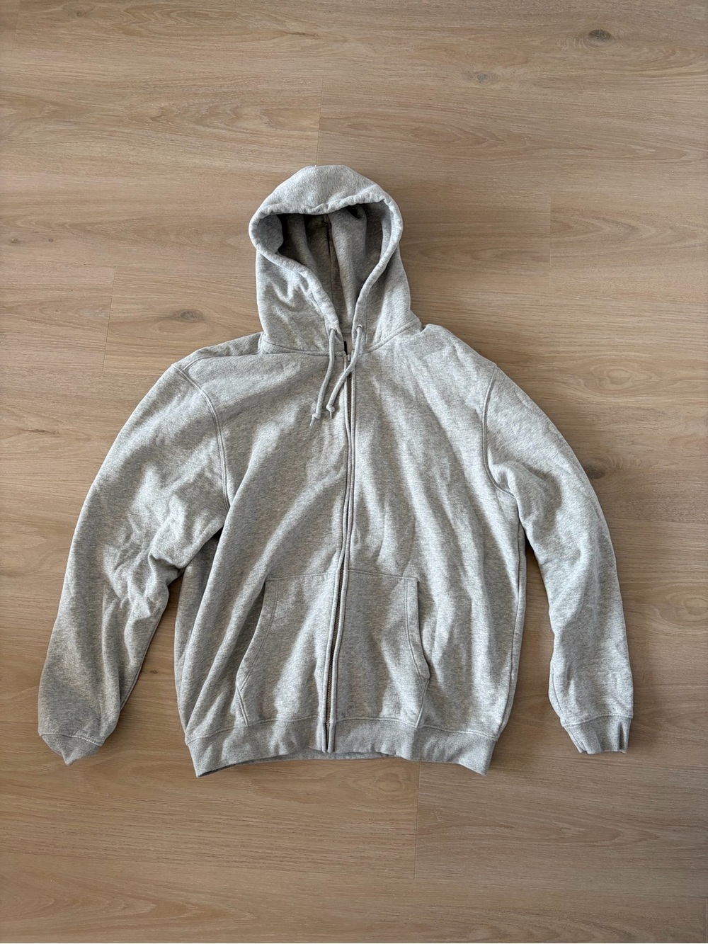 GAP Light Gray Full-Zip Hooded Sweatshirt